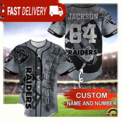 NFL Custom Name Number Las Vegas Raider Baseball Jersey Shirt - available at - sportfansshop.com