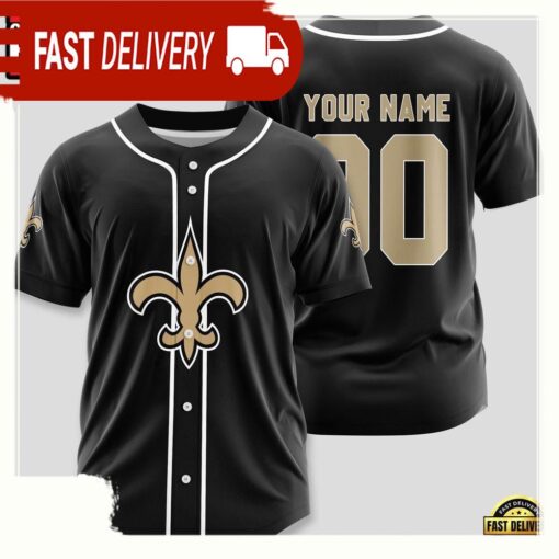 NFL Custom Name Number New Orleans Saints Sport Baseball Jersey Shirt - available at - sportfansshop.com