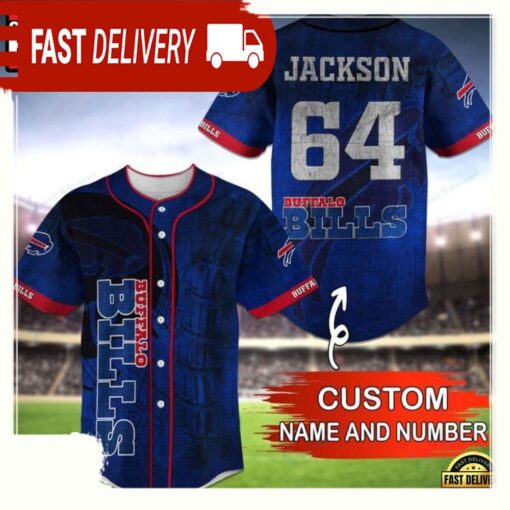 NFL Custom Name NumberBuffalo Bills Baseball Jersey Shirt - available at - sportfansshop.com