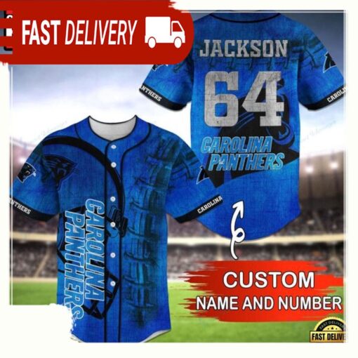 NFL Custom Name NumberCarolina Panthers Baseball Jersey Shirt - available at - sportfansshop.com