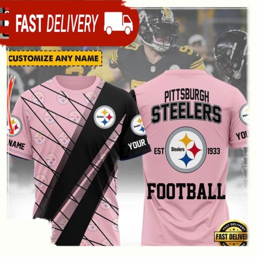 NFL Custom Name Pittsburgh Steelers Football All Over Print T Shirt - available at - sportfansshop.com