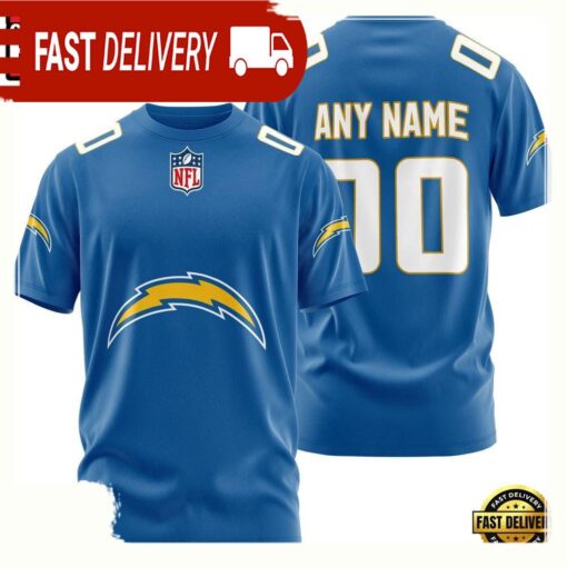 NFL Customized Los Angeles Chargers Team Sport 3D T Shirt - available at - sportfansshop.com