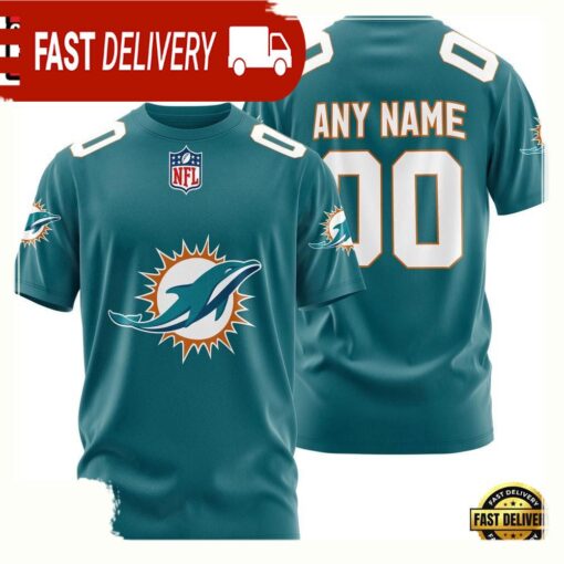 NFL Customized Miami Dolphins Team Sport 3D T Shirt - available at - sportfansshop.com