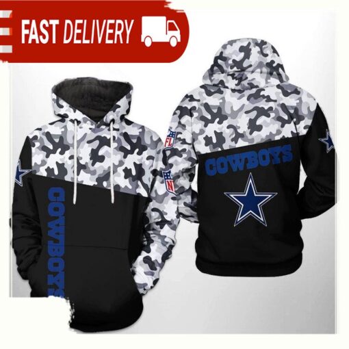 NFL Dallas Cowboys Camo Veteran Team 3D Printed Hoodie Shirt - available at - sportfansshop.com