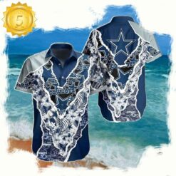 NFL Dallas Cowboys Summer Hawaiian Floral Shirt - available at - sportfansshop.com