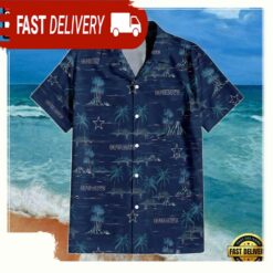 NFL Dallas Cowboys Summer Hawaiian Shirts Blue Summer Island - available at - sportfansshop.com