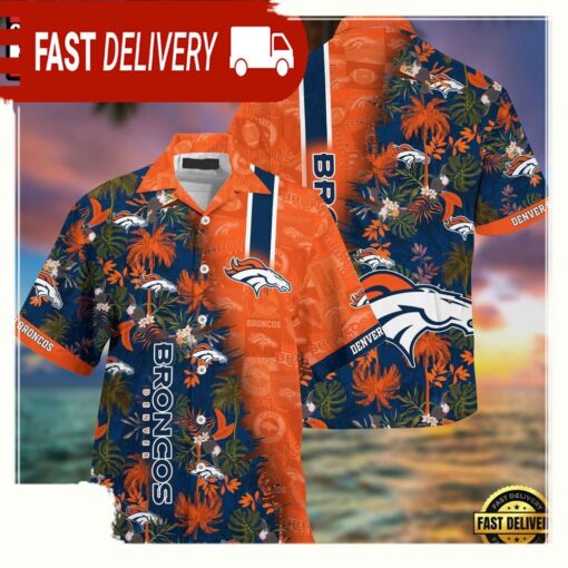 NFL Denver Broncos Football Aloha Hawaiian Shirt - available at - sportfansshop.com