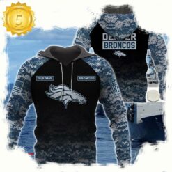 NFL Denver Broncos U.S. Navy NWU Camouflage Cutsom Name Hoodie - available at - sportfansshop.com