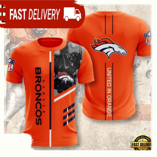 NFL Denver Broncos US Flag All Over Print T Shirt - available at - sportfansshop.com