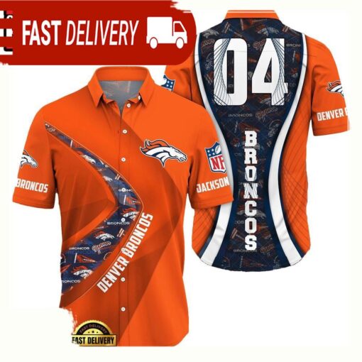 NFL Denver BroncosCustom Name Number New Design Hawaiian Shirt For Men Women - available at - sportfansshop.com