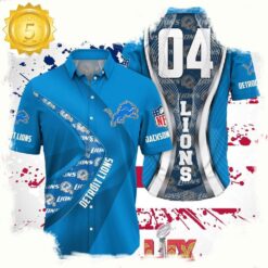 NFL Detroit Lions Super Bowl LIX 2025 Custom Aloha Hawaiian Shirt - available at - sportfansshop.com