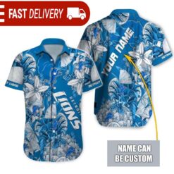 NFL Detroit Lions Tropical Fruit Personalized Hawaiian Shirt - available at - sportfansshop.com