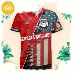 NFL Georgia Bulldogs US Flag Pattern Hawaiian Shirt - available at - sportfansshop.com