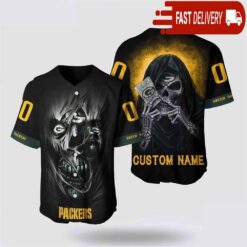 NFL Green Bay Packers Baseball Jersey Alchemy Grim Reaper Design Your Own Shirt - available at - sportfansshop.com