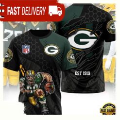 NFL Green Bay Packers Mascot All Over Print T Shirt - available at - sportfansshop.com