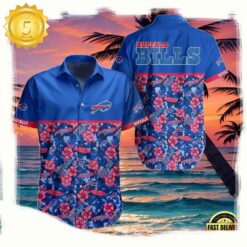 NFL Hawaiian Buffalo Bills Shirt Symbol Pink Hibiscus Flowers - available at - sportfansshop.com