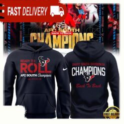 NFL Houston Texans AFC South Division Champions Back To Back New Design 3D Hoodie - available at - sportfansshop.com