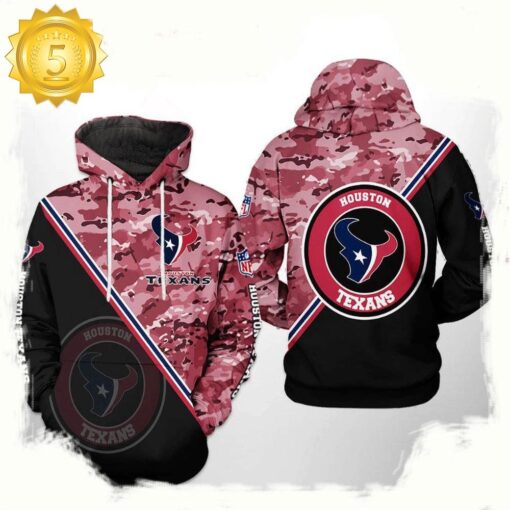 NFL Houston Texans Camo Team 3D Printed Hoodie Shirt - available at - sportfansshop.com