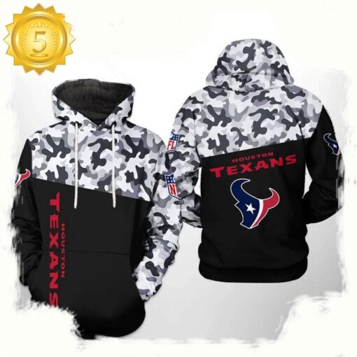 NFL Houston Texans Camo Veteran Team 3D Printed Hoodie Shirt - available at - sportfansshop.com