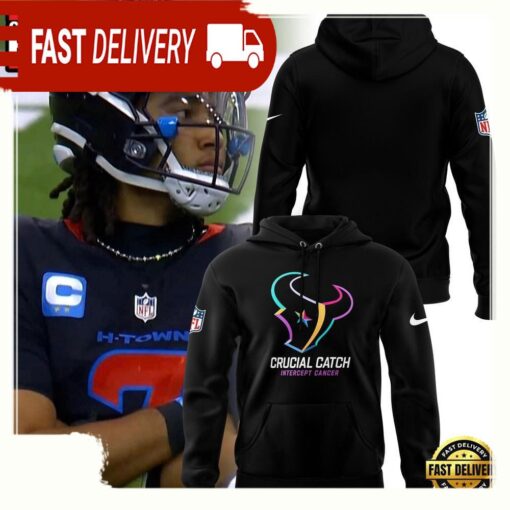 NFL Houston Texans Crucial Catch Intercept Cancer New Design 3D Hoodie - available at - sportfansshop.com