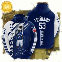 NFL Indianapolis Colts Darius Leonard 3D Printed Hoodie Shirt - available at - sportfansshop.com