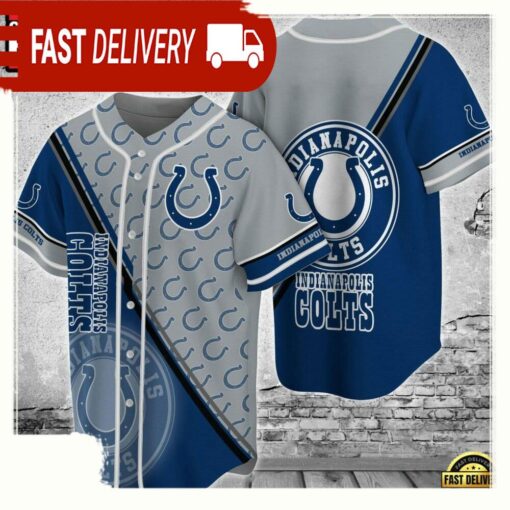 NFL Indianapolis Colts Sports Apparel New Design Baseball Jersey Shirt - available at - sportfansshop.com