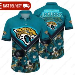 NFL Jacksonville Jaguars 3D Floral Old Navy Hawaiian Shirt - available at - sportfansshop.com