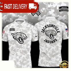 NFL Jacksonville Jaguars Camo 2025 Salute to Service Polo Shirt - available at - sportfansshop.com