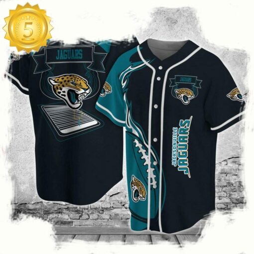 NFL Jacksonville Jaguars New Design Baseball Jersey Shirt - available at - sportfansshop.com