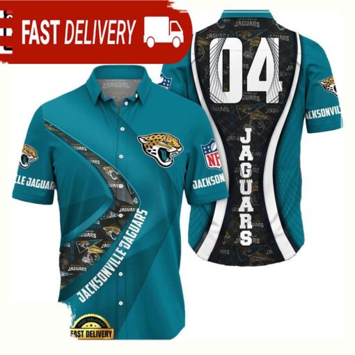 NFL Jacksonville JaguarsCustom Name Number New Design Hawaiian Shirt For Men Women - available at - sportfansshop.com