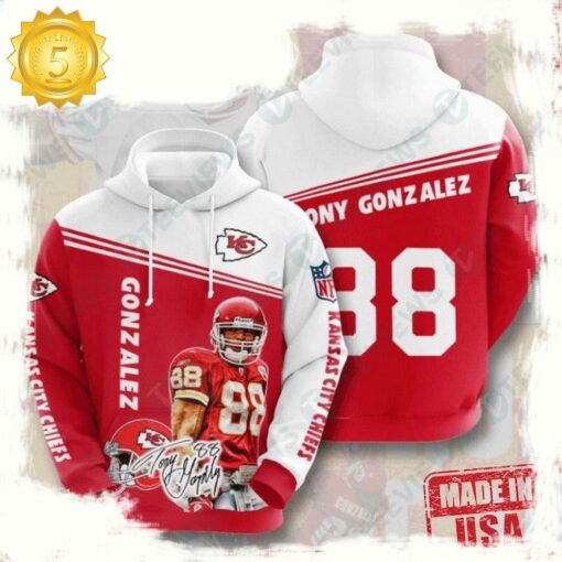 NFL Kansas City Chiefs Gonz Alez Unisex Hoodies - available at - sportfansshop.com