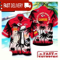 NFL Kansas City Chiefs Palm Tree New Design Hawaiian Shirt, Short - available at - sportfansshop.com