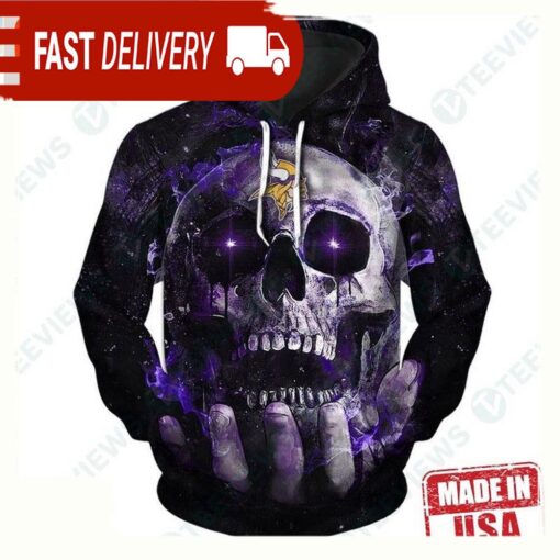 NFL Kansas City Chiefs Skull All Over Print Puff Print Unisex Hoodie - available at - sportfansshop.com