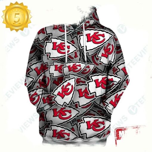 NFL Kansas City Chiefs White Arrowhead Barstool Sports Unisex Hoodie - available at - sportfansshop.com