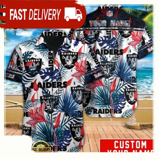 NFL Las Vegas Raiders Custom Hawaiian Shirt For Men Women - available at - sportfansshop.com