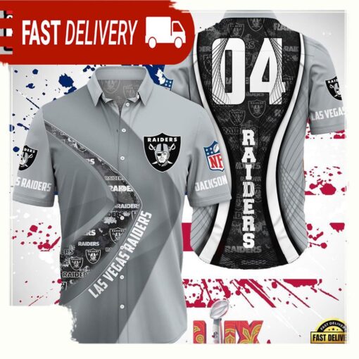 NFL Las Vegas Raiders Super Bowl LIX 2025 Custom Aloha Hawaiian Shirt - available at - sportfansshop.com