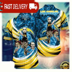 NFL Los Angeles Chargers Halloween Horror Movies Hawaiian Shirt For Men Women - available at - sportfansshop.com