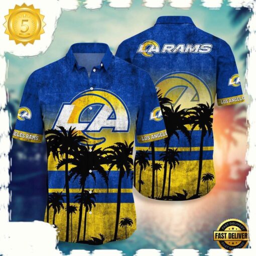 NFL Los Angeles Rams Hawaiian Shirt - available at - sportfansshop.com