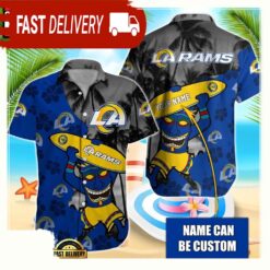 NFL Los Angeles Rams Retro Custom Hawaiian Shirts For Men Women - available at - sportfansshop.com