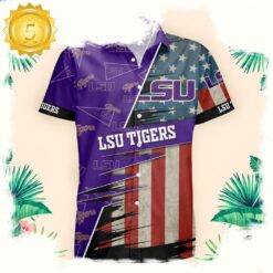 NFL LSU Tigers US Flag Pattern Hawaiian Shirt - available at - sportfansshop.com