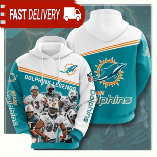 NFL Miami Dolphins All Over Print Unisex Hoodie For Men Women - available at - sportfansshop.com