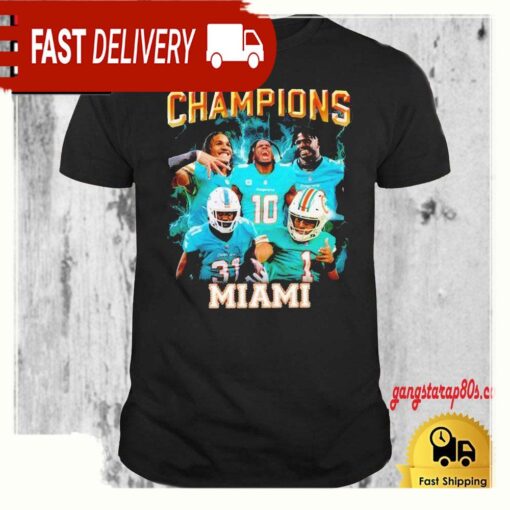 NFL Miami Dolphins Football 2024 Champions T Shirt - available at - sportfansshop.com