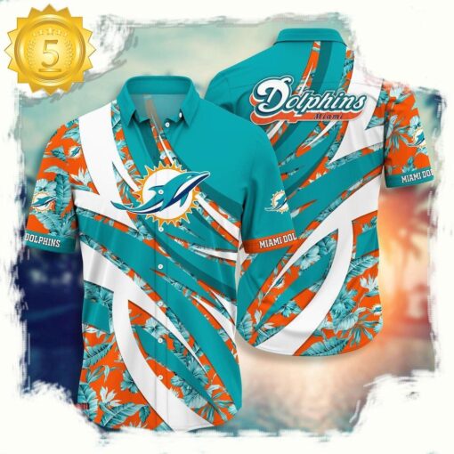 NFL Miami Dolphins Hawaiian Shirt - available at - sportfansshop.com