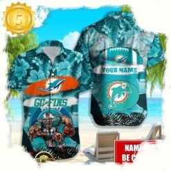 NFL Miami Dolphins Mascot Football Hawaiian Shirt For Men Women - available at - sportfansshop.com