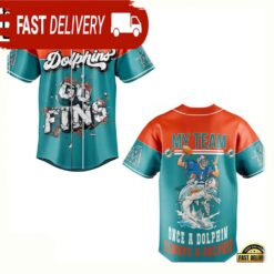 NFL Miami Dolphins My Team Once A Dolphin Always A Dolphin Baseball Jersey - available at - sportfansshop.com