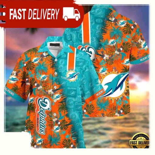 NFL Miami Dolphins Summer Beach Hawaiian Shirt For Men Women - available at - sportfansshop.com