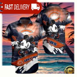 NFL Mickey Mouse Chicago Bears Hawaiian Shirt - available at - sportfansshop.com