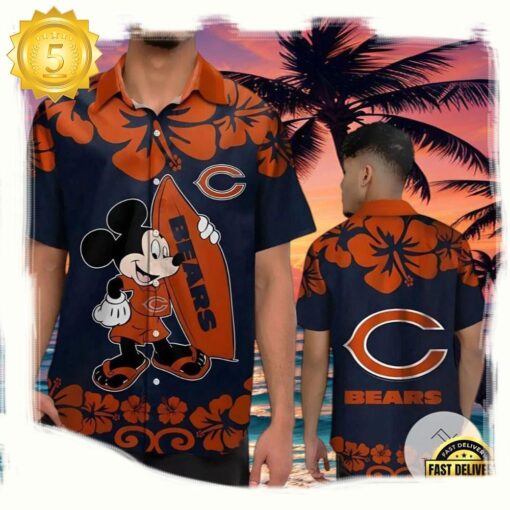 NFL Mickey Mouse Chicago Bears Hawaiian Shirts - available at - sportfansshop.com