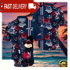 NFL Mickey Mouse New England Patriots Aloha Hawaiian Shirt - available at - sportfansshop.com