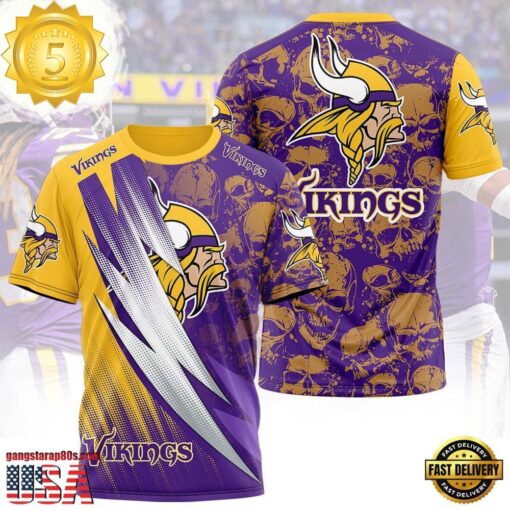 NFL Minnesota Vikings Logo All Over Print T Shirt - available at - sportfansshop.com